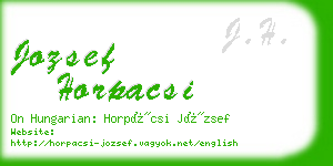 jozsef horpacsi business card